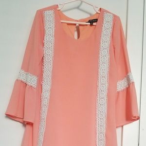 Girls creamy peach dress